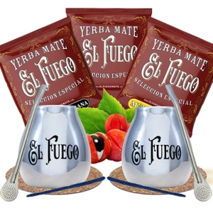 Yerba Mate Set per coppie El Fuego IL MIGLIORE