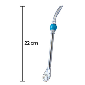 Bombilla Grande con pietra blu