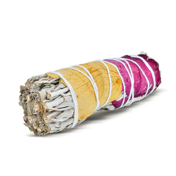 Salvia Bianca con rosa – Incenso 20-30 g (mazzo)