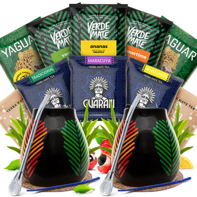 Set di yerba mate 2x Tazza di Mate + 2x Bombilla 10 x 50g
