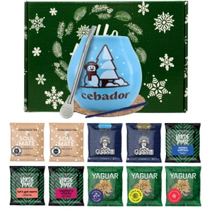 Set regalo invernale di Yerba Mate 10x50g Tazza di Mate + Bombilla