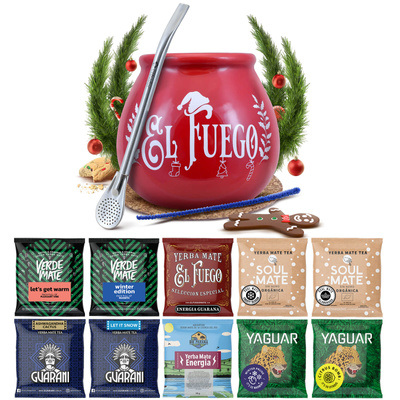 Set invernale di Yerba Mate 10x50g tazza + bombilla