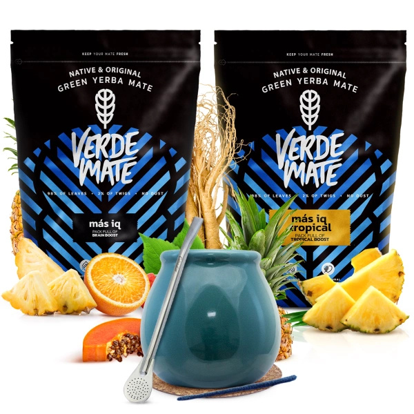 Set Yerba mate Verde Mate bombilla in ceramica calabash