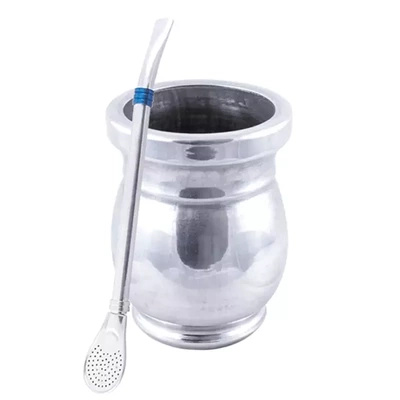 Tazza di mate Palo Santo + Bombilla Anillo Blu