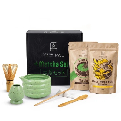 Set regalo per Matcha Latte colorato: Matcha + Yellow Matcha + accessori