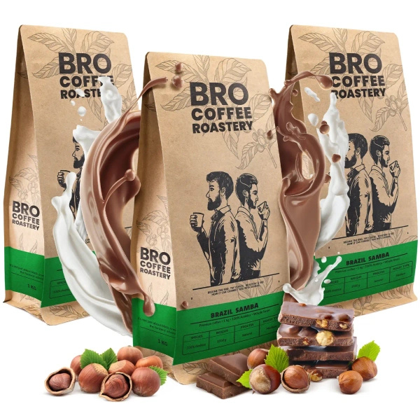 Set di Bro Coffee Roastery Brazil Samba 3x1kg (3kg)