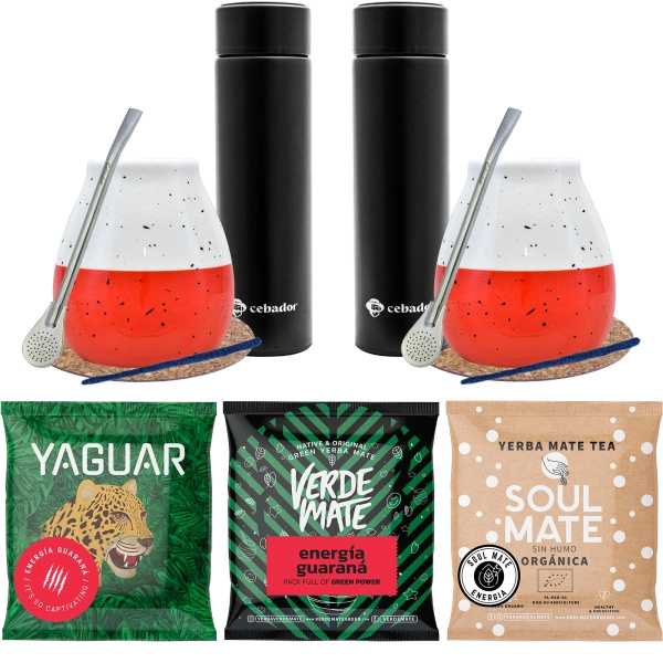 Kit iniziale di Yerba Mate per thermos di coppia 3x50g