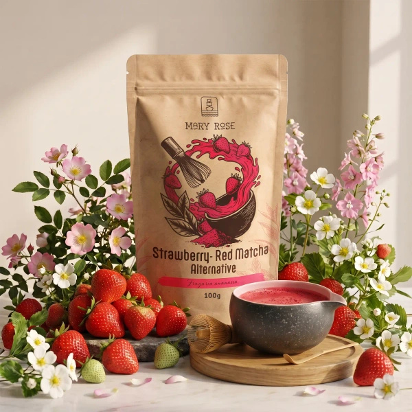 Mary Rose – Red Matcha Alternative – Fragola (in polvere) 100 g