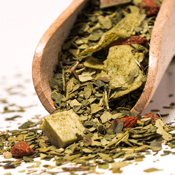 Yerbera – Scatola di latta + Verde Mate Green Frutos Tropicales 0,5 kg