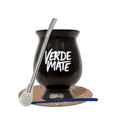 Set iniziale Tazza Mate/ Zucca + Bombilla 19cm Yerba Mate