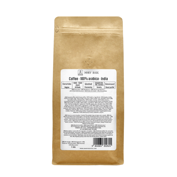 Mary Rose - caffè in grani interi India Karnataka premium 1kg