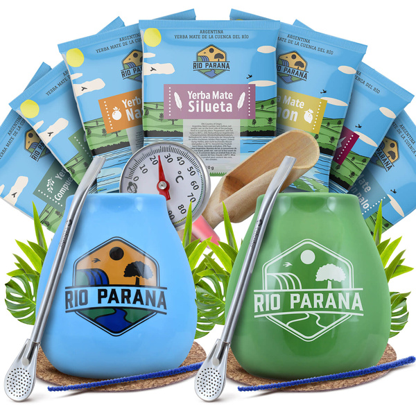Set iniziale per coppia di Yerba Mate Rio Parana accessori