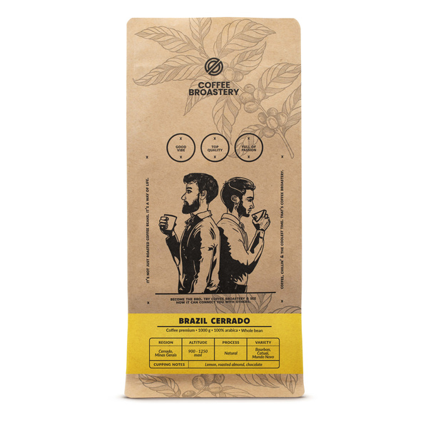 Set di Bro Coffee Roastery Brazil Cerrado + Brazil Guaxupe 2x1kg (2kg)
