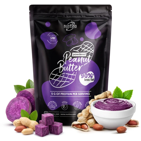 Nustino – Burro di arachidi in polvere – Ube (senza zucchero aggiunto) 400 g