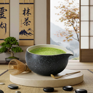 Matchawan - Ciotola per Matcha in ceramica con beccuccio - Kurai
