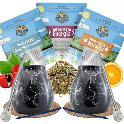 Set di Yerba Mate PER DUE Tazza di mate + Bombilla