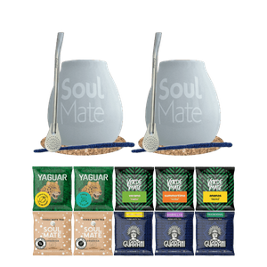 Set di Yerba mate 2x Tazza di Mate + 2x Bombilla 10 x 50 g