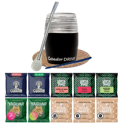 Set Yerba Verde Mate Verde 10x50 Coppa Mate Drive