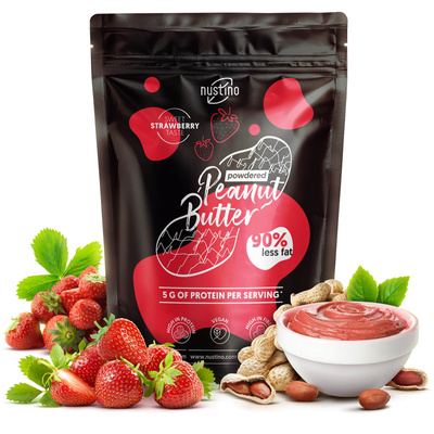 Nustino - Burro di arachidi in polvere - Strawberry 400g