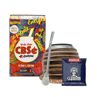 Set di Yerba Mate CBSe Guaranà Guarani 500g Matero