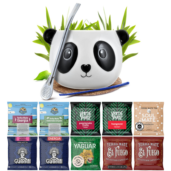 Set di campioni di Yerba Mate 10x50g 500g + accessori
