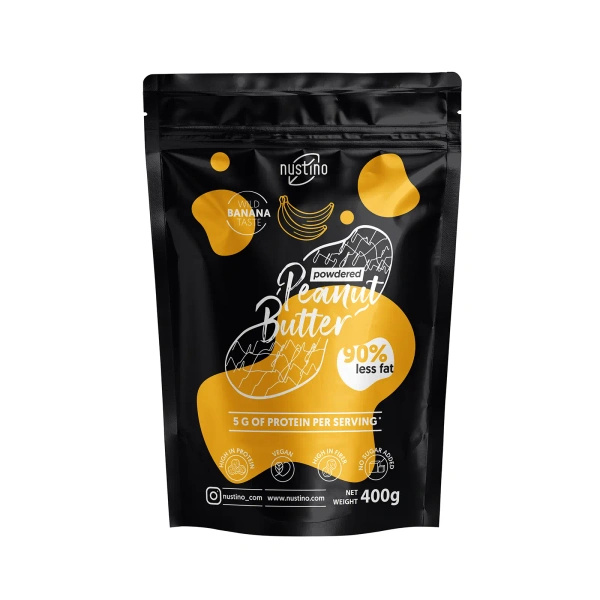 Nustino – Burro di arachidi in polvere – Banana (senza zucchero aggiunto) 400 g