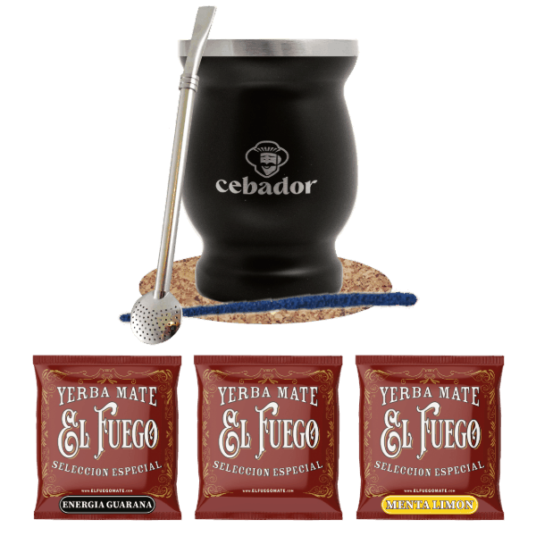 Set di Yerba Mate 3x50g TermoLid Cebador 150g