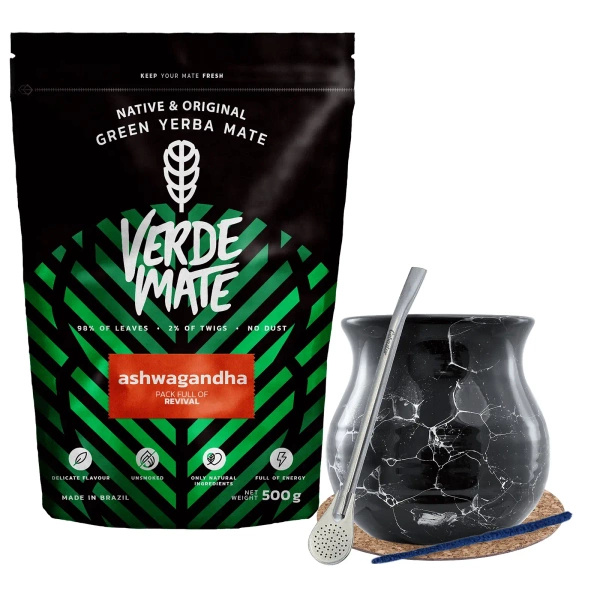 Set completo per Yerba Mate, matero, bombilla