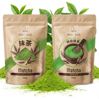 Set di 2 tè matcha dalla Cina: premium + culinario