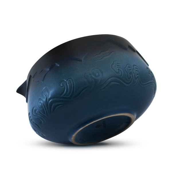 Matchawan – Ciotola Matcha in ceramica con beccuccio – Mountain (blu)