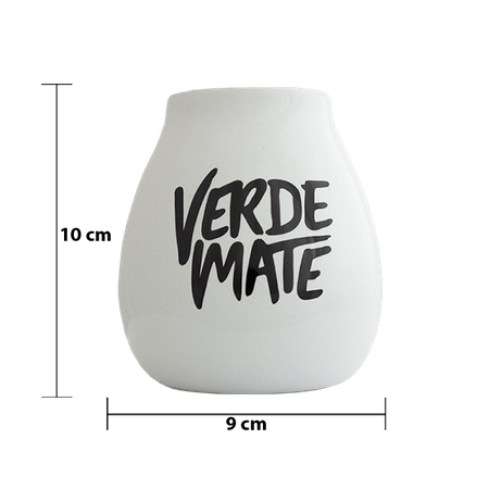 Zucca in ceramica bianca - Verde Mate - 350ml