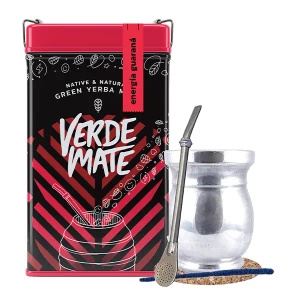 Set Yerbera Verde Mate Energia Guaranà 0,5kg Palo Santo