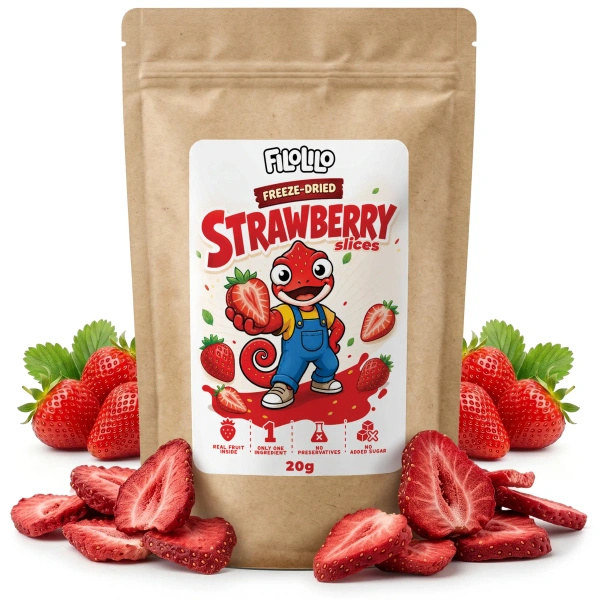FiloLilo – Fragole liofilizzate (a fette) 20 g