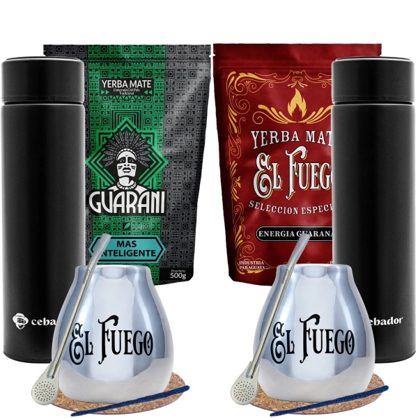 Set di Yerba Mate per due persone 2x0,5 kg thermos 