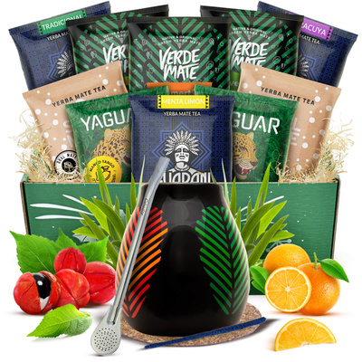 Set iniziale di Yerba Mate Zucca di mate + Bombilla 10x50g