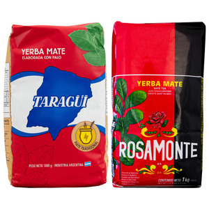 Set di Yerba Mate 2x1kg ROSAMONTE + TARAGUI CON PALO 2kg