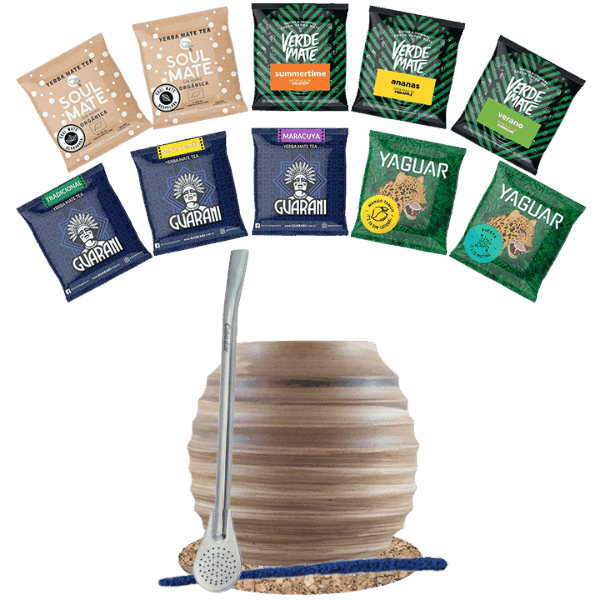 Set di Yerba Mate 10x50g Tazza di mate + Bombilla