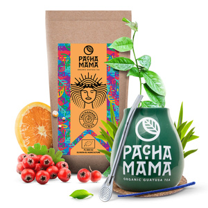 Set di Guayusa Pachamama Citrus 100g + Tazza di mate + Bombilla