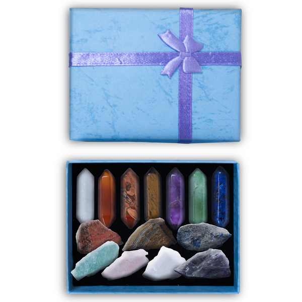 Set di pietre dei chakra – in una confezione regalo