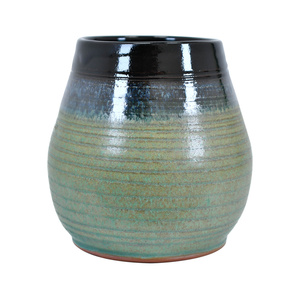 Tazza di mate in ceramica Niebla (nero-verde) 300 ml – Serie Crater