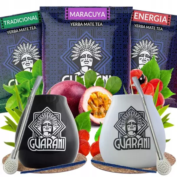 Set di Yerba Mate per due 3x50g 150g 2x Zucca di Mate + 2x Bombilla