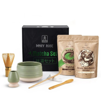 Set regalo per Matcha Latte colorato: Matcha + White Matcha + accessori