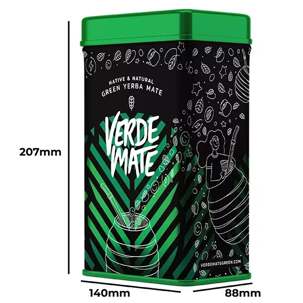 Yerbera – Scatola di latta + Verde Mate Green Hangover 0,5 kg