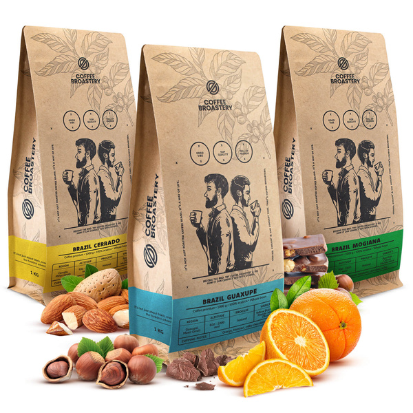 Set di Coffee Broastery Brazil Mogiana + Brazil Guaxupe + Brazil Cerrado 3x1kg (3kg)