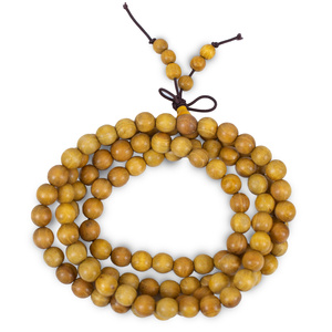 Bracciale Mala con legno di sandalo (108 perle)