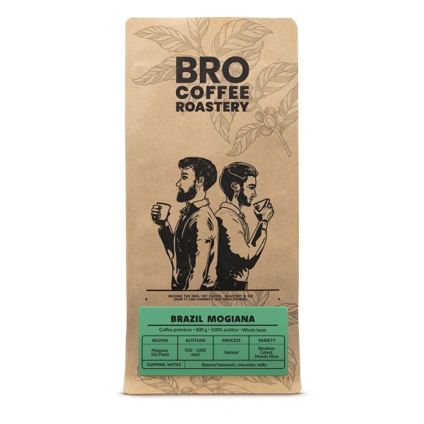 Bro Coffee Roastery – Caffè in grani interi Brazil Mogiana Premium 400 g