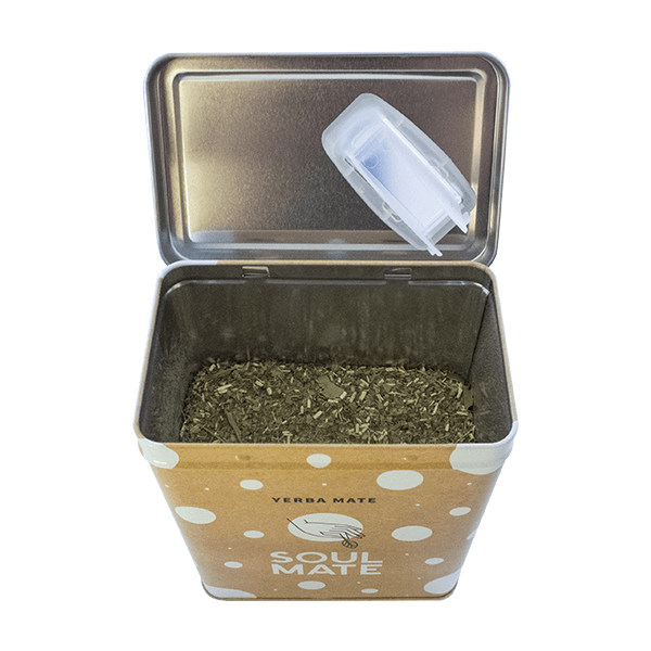 Yerbera – Scatola di latta + Soul Mate Orgánica Elaborada 0,5 kg