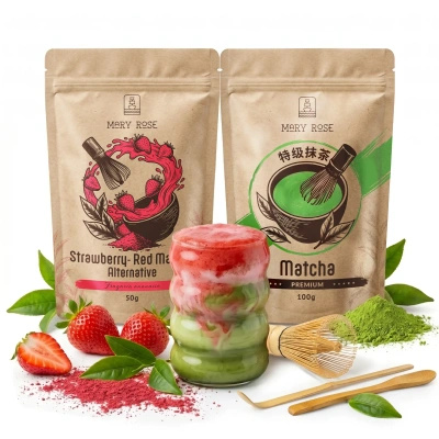 Set per Matcha Latte colorato: Matcha + Red Matcha + accessori