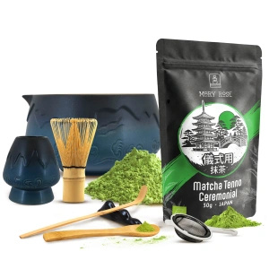 Set cerimoniale per preparare il tè matcha: matcha BIO giapponese 30g + accessori