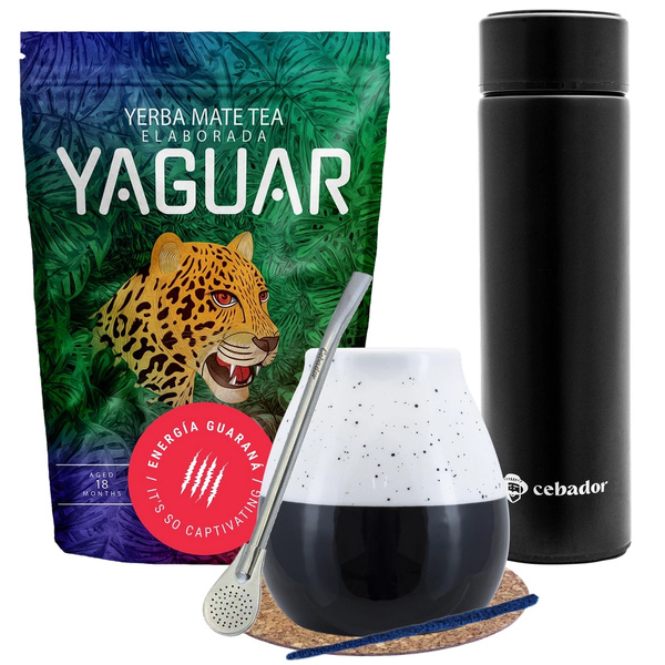 Yerba Mate Yaguar Energia 500g set + Thermos